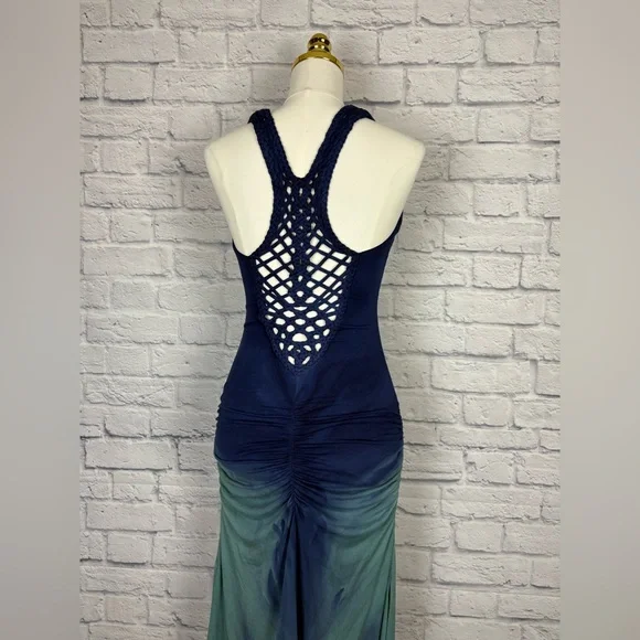 SKY MAXI DRESS AQUA OMBRE Size M - Picture 5 of 9